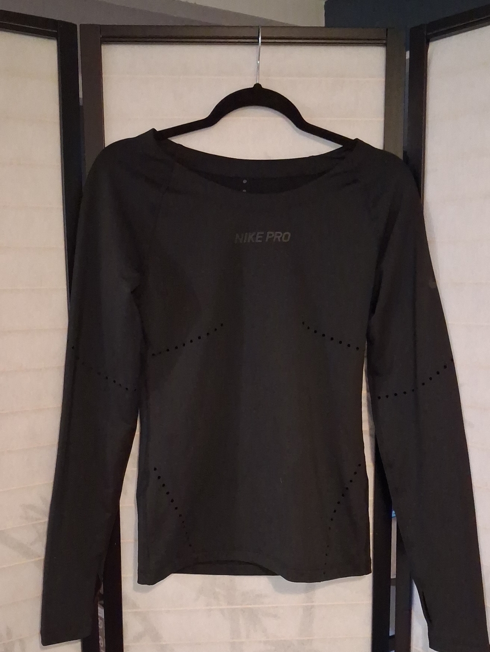 Nike Black Long Sleeve Pro Performance Top